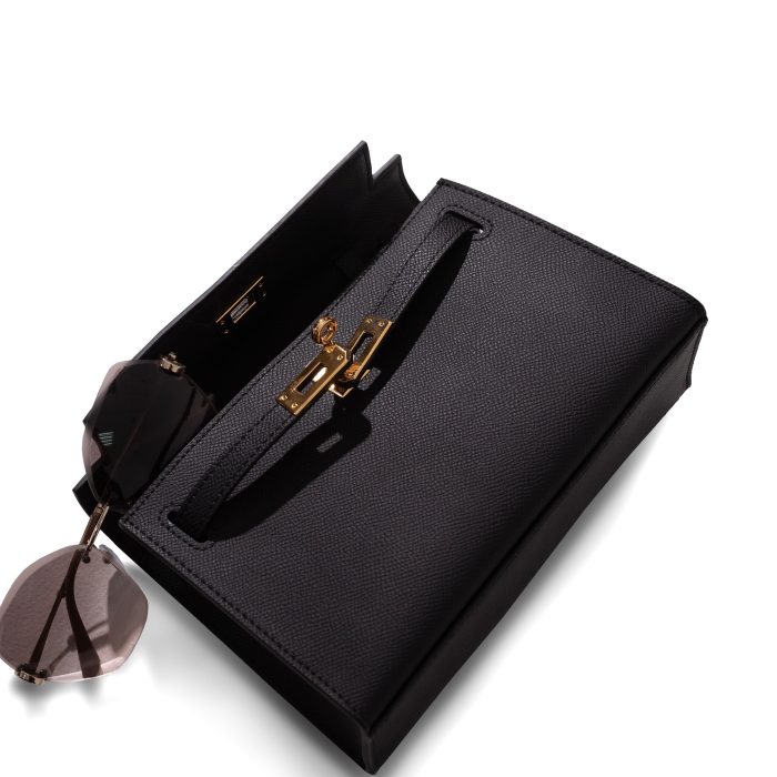 Kelly-Style Leather Wallet To Go - Classic Crossbody Purse - TAS Luxury